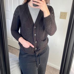 Urban Outfitters Kimichi Blue Black Wool Cardigan